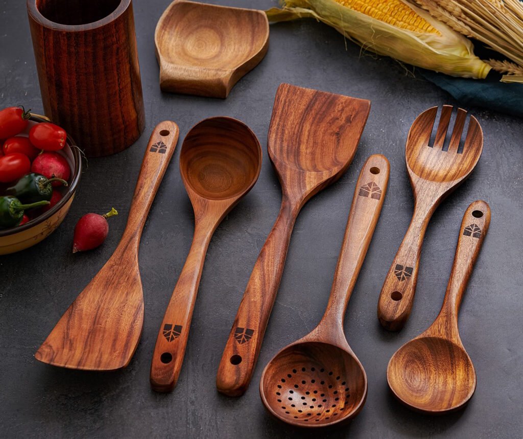 Cuillères et Spatules en Bois de Teck Woodenhouse